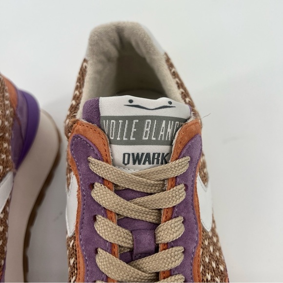 Voile Blanche Owark Low Top Woven Raffia Colorful Suede Lace Up Sneakers 39 - Picture 8 of 12